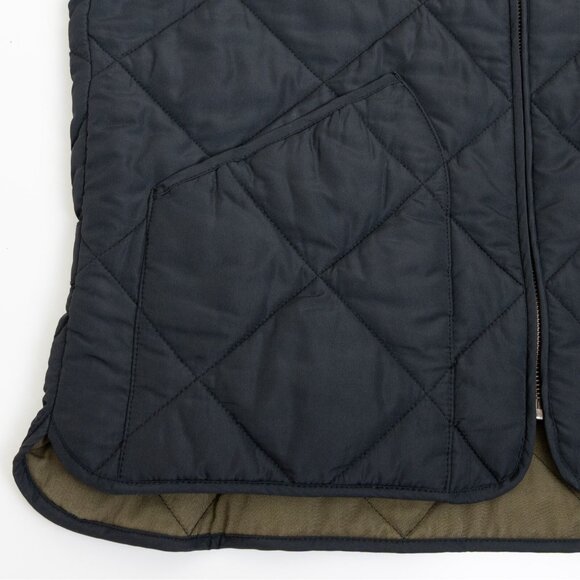 J. Crew Walker Vest Black Quilted Full Zip Lightweight Preppy Medium - Picture 9 of 16